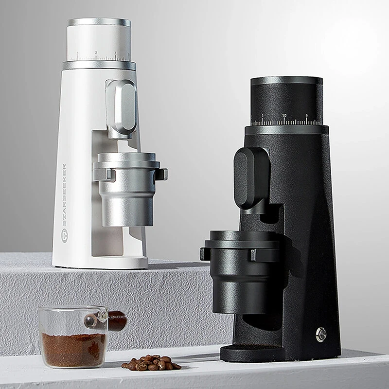 STARSEEKER Electric Coffee Grinders 48mm Espresso Burrs Stepless Fineness Adjustment Coffee Bean Grinder Home Electric Espresso Coffee Grinder (image for) STARSEEKER Electric Coffee Grinders 48mm Espresso Burrs Stepless Fineness Adjustment Coffee Bean Grinder Home Electric Espresso Coffee Grinder